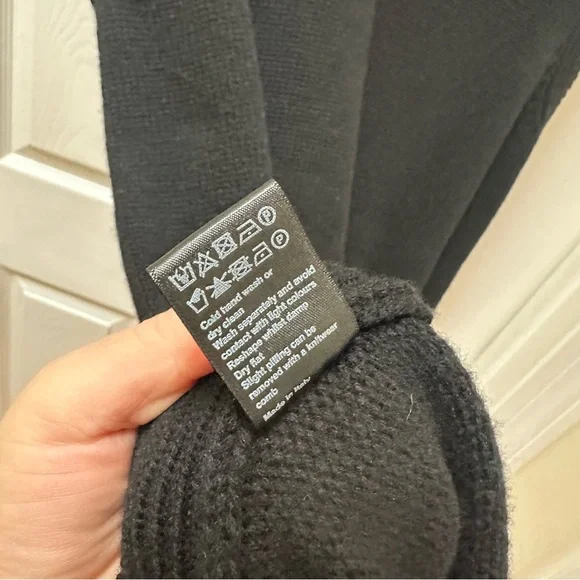 ME+EM wool cashmere sweater Dress Sleeveless Black Knit M/L - Picture 11 of 11